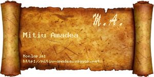 Mitiu Amadea névjegykártya